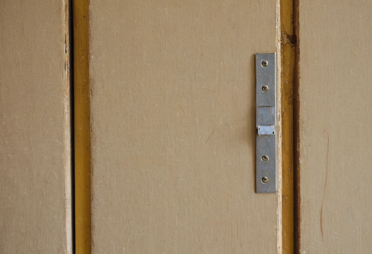 Steel nail plates fixed over cable runs through bored studs